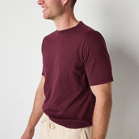 NWT Xersion Xtreme Men's Crew Neck Short Sleeve Active T-Shirt, Bold Burgundy - Picture 3 of 6